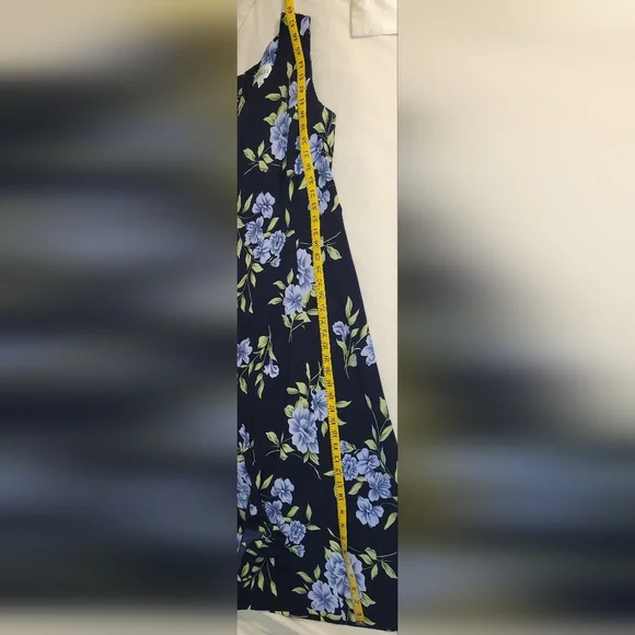 90's Vintage Floral Cap Sleeve Maxi Studio 1 Dress Size 14 Unlined Gardengirl - Picture 7 of 11